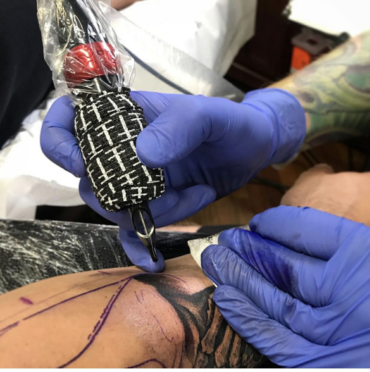 Fita adesiva de tatuagem de bandagem auto-adesiva